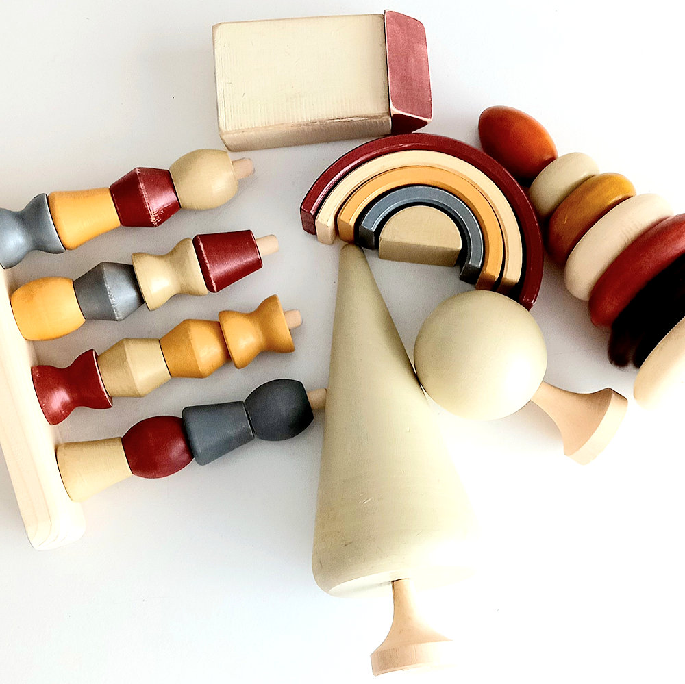 rainbow & trees & pyramid & house set 2