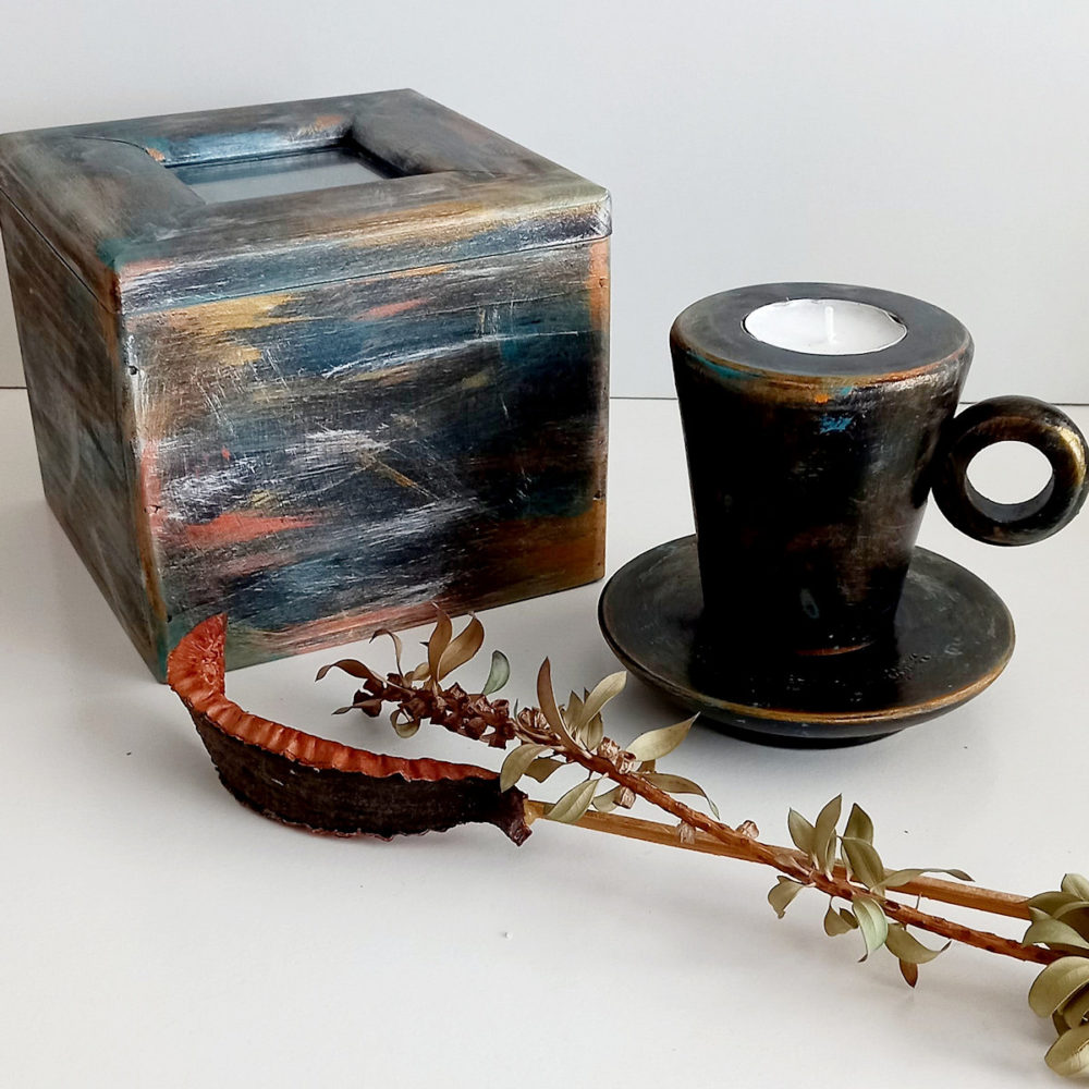 storage box & candle holder