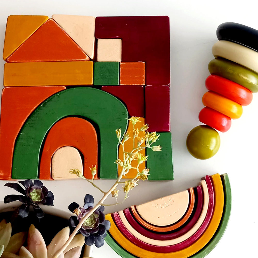 cubes & arcs & pyramid & rainbow set 7