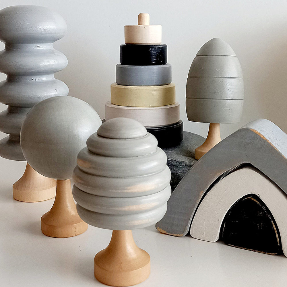 rainbow & trees & pyramid set 1