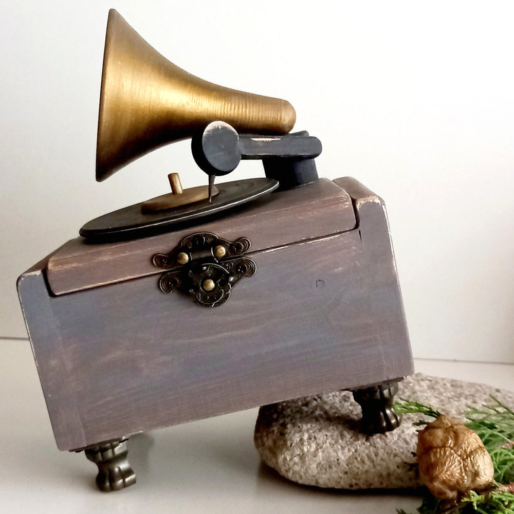 gramophone storage box
